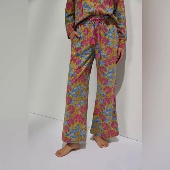 Anthropologie Other - Anthropologie Colorful Floral Lounge Pants Size S